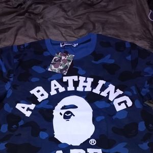 Blue bape shirt